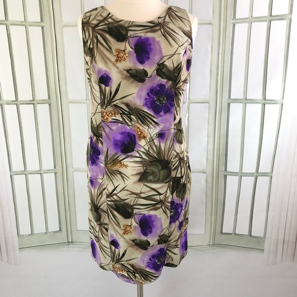 dressbarn Dresses & Skirts - Dressbarn Sleeveless Floral Career Shift Dress